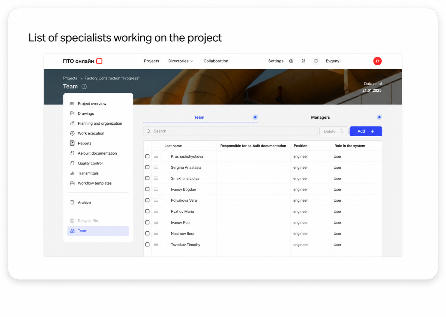 Project team